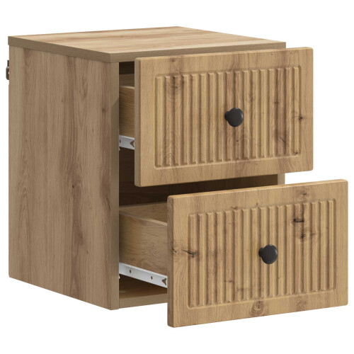 VidaXL vidaXL Wall-Mounted Bedside Cabinet 2 pcs Artisan Oak Engineered Wood 2