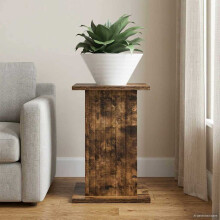 vidaXL Plant Stand Smoked Oak 30.5 x 30 x 43 cm Engineered Wood