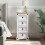 VidaXL vidaXL Bedside Table Corona White 35 x 32.5 x 74 cm Solid Pine Wood 1