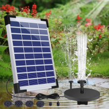 5W Solar Fountain Pump Solar Floating Water Pump Water Fountain with 6 Nozzles