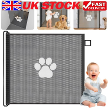 Baby Safety Gate Retractable Door Extra Wide Pet Dog Indoor Outdoor Stair Guard