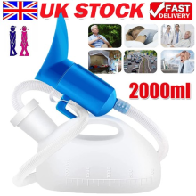2000ml Portable Women Men Car Urinal Urine Pee Bottle Camping Travel + Tube