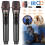 2Pcs Professional Wireless Microphones UHF Microphone with Receiver, Mic System 2