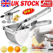 Large Stainless Steel Potato Ricer Masher Fruit Press Juicer Crusher Squeeze UK