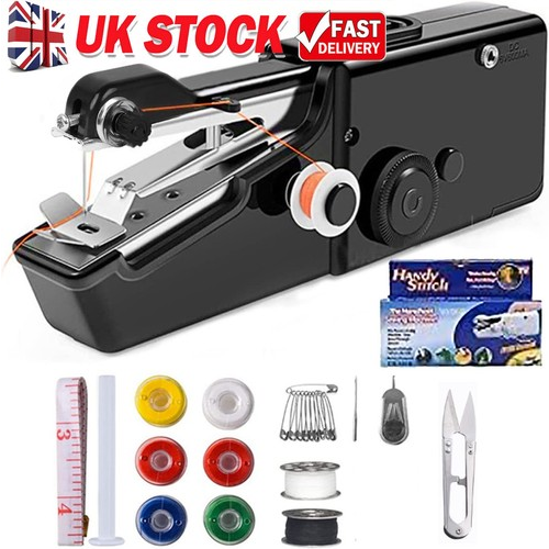 Mini Sewing Machine Handheld Cordless Hand Held Portable Easy Home Stitch Sew 1