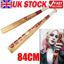 32" Wooden Baseball Bat Harley Quinn Suicide Squad Halloween Movie Cosplay 84 CM