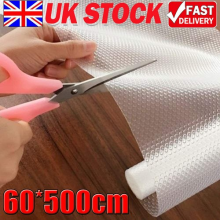 60*500cm Bulk Roll Liner Nonslip Kitchen Cupboard Liners Shelf Protector Mat UK