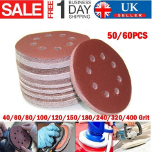 50/60pcs Sanding Discs 125mm Pads 40-400 Mix Orbital Sander Hook Loop Sandpaper