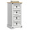 VidaXL vidaXL Bedside Table Corona White 35 x 32.5 x 74 cm Solid Pine Wood 5