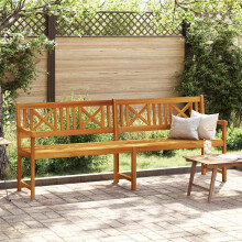 vidaXL Outdoor Bench Natural 220 x 56 x 90 cm Solid Acacia Wood