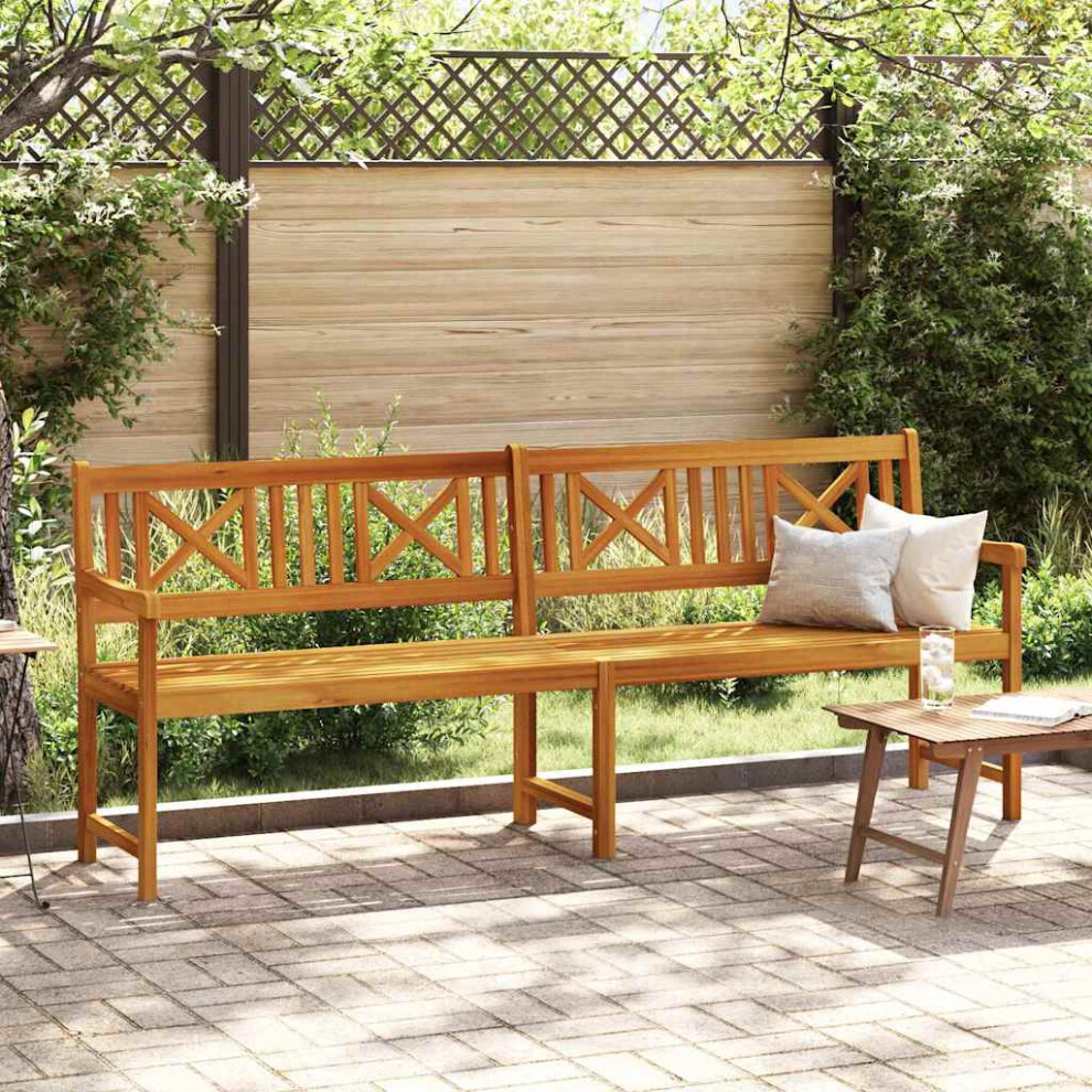 Vidaxl Outdoor Bench Natural 220 X 56 X 90 Cm Solid Acacia Wood
