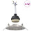 VidaXL vidaXL Spotlight 12 stk. Silber 9 x 9 x 2,5 cm Metall 4