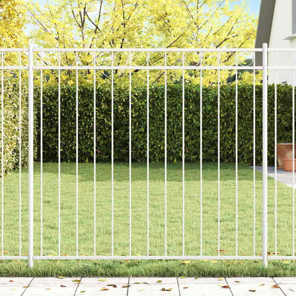 Vidaxl Fence Element Assen White 170 X 150 Cm Steel 8721158290069