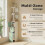 (Multicolor, Engineered Wood) Slim Tall Bathroom Cabinet, 2-Tier + 2 Drawers 5