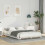 VidaXL vidaXL Bed Frame White 135 x 190 cm Solid Pine Wood 1