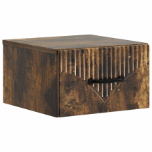vidaXL Wall-Mounted Bedside Cabinet Smoked Oak 34.5 x 33 x 20 cm