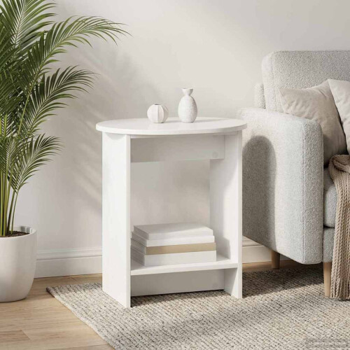 VidaXL vidaXL Side Table High Gloss White 50 x 39,5 x 55 cm Engineered Wood