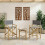 VidaXL vidaXL Folding Director's Chair 2 pcs Natural Bamboo 1