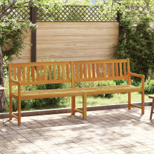 vidaXL Outdoor Bench Natural 220 x 55.5 x 90 cm Solid Acacia Wood