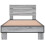 VidaXL vidaXL Bed Frame with Headboard Grey Sonoma 80 x 200 cm 5