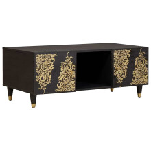 vidaXL Coffee Table Black 100 x 54 x 40 cm Solid Mango Wood