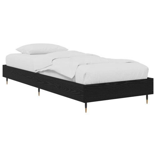 VidaXL vidaXL Bed Frame Black Oak 80 x 200 cm Engineered Wood