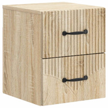 vidaXL Wall-Mounted Bedside Cabinet Sonoma Oak 34.5 x 33 x 40 cm