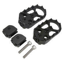Front Foot Pegs Replacement CNC Aluminum Anti Slip 2pcs for R1200GS R1250GS LC Black