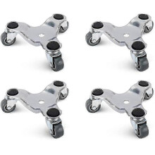 Furniture Mover 6 Inch Steel Tri Dolly 4 Pack 100kg Capacity
