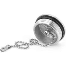 Polished Stainless Steel Fuel Tank Lid with Effective Seal Gasket Chain Cover and 38MM Diameter