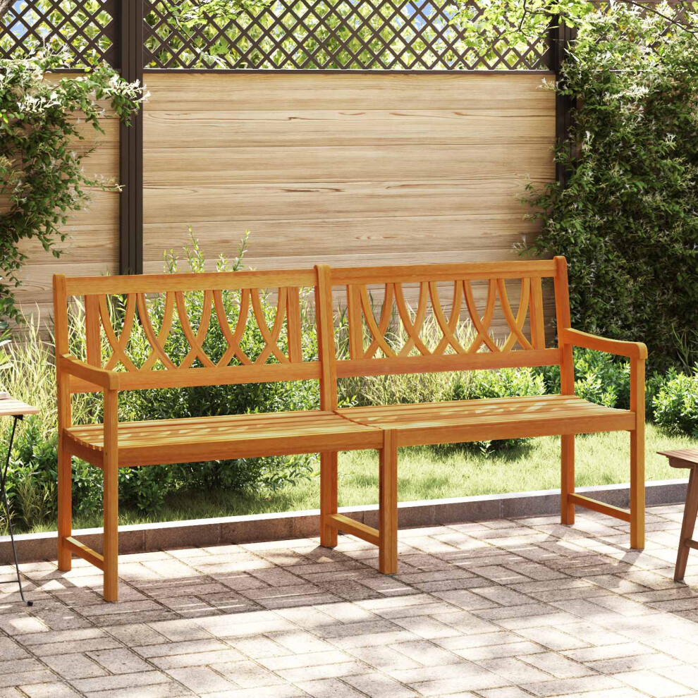 Vidaxl Outdoor Bench Natural 180 X 55.5 X 90 Cm Solid Acacia Wood