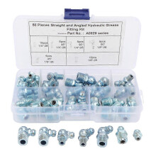 50-Piece Silver Replacement Grease Fitting Assortment Kit
