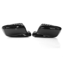 Dark Black Rearview Mirror Cover Compatible with BMW 3 7 Series E46 E65 E66 E67 745I 750I 760Li 730Li