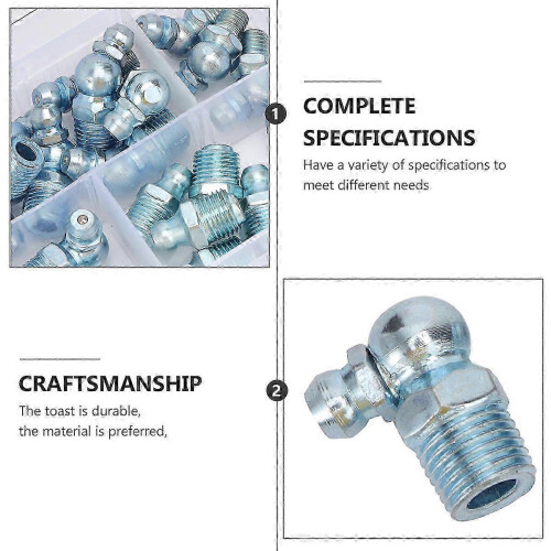 50-Piece Silver Replacement Grease Fitting Assortment Kit 2