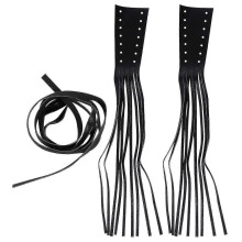 1 Pair Motorcycle Handlebar Grips Tassel Faux Leather Brake Lever Cover Fringe-yvan