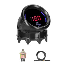 52mm Oil Pressure Gauge Car Digital Meter Led Display 0-10kpa With Sensor Alarm Function For Car