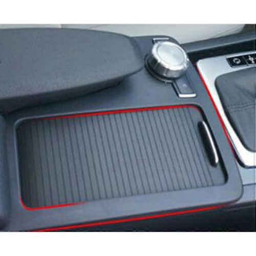 For C-class W204 (2007-2014) Black Console Cup Holder Decorative Cover 2