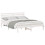VidaXL vidaXL Bed Frame with Headboard White 150 x 200 cm Solid Pine Wood 3