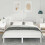 VidaXL vidaXL Bed Frame with Headboard White 150 x 200 cm Solid Pine Wood 4