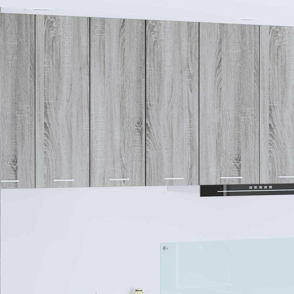 Vidaxl Hanging Cabinet With Door Grey Sonoma And White 30 X 31 X 80 Cm 8721359451337