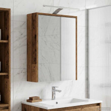 vidaXL Badezimmerspiegelschrank Altholz 43 x 16 x 62,5 cm