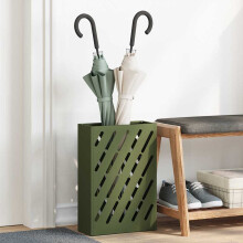 vidaXL Umbrella Stand Olive green 28 x 12 x 41 cm Steel