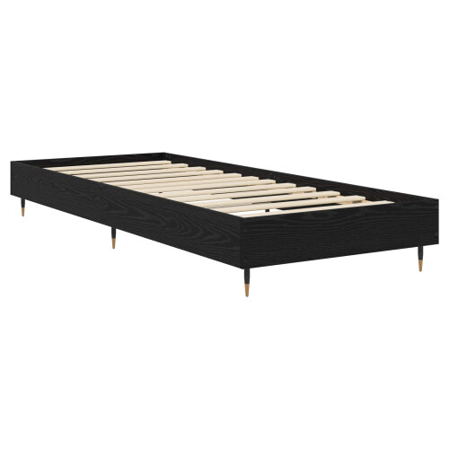 VidaXL vidaXL Bed Frame Black Oak 80 x 200 cm Engineered Wood 2