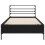 VidaXL vidaXL Bed Frame Black Oak 80 x 200 cm Engineered Wood 5