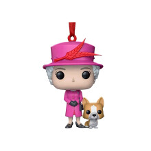 (Pink)Pingente decorativo de Natal acrílico verde rosa Sua Majestade a Rainha Elizabeth Ii