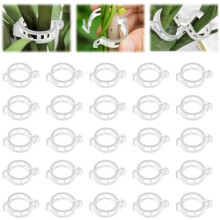 Plant Support Clips, Reusable for Securing Plants (50, Green) Plastic Garden