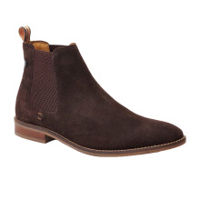 (6 UK, Burnt Brown) Base London Mens Virgil Suede Chelsea Boots