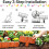 20 Pack Imitation Stone Garden Fence Plastic Retaining Edging Border Grey Cobbled 5