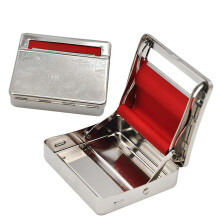 Balicí stroj, kovový červený látkový automatický rolovací box na cigarety, 70 mm