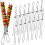 Conjunto de 6 espetos para churrasco - 40 cm (16 polegadas) com ponta dupla e lâmina plana em aço inoxidável. 4